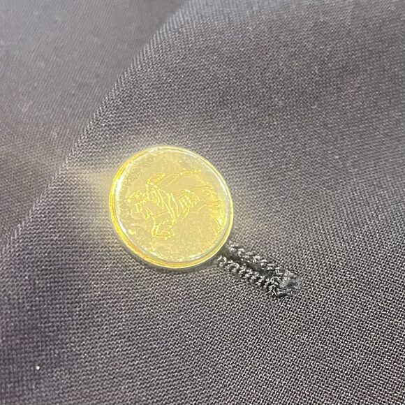 Vintage Burberrys’ Navy Blazer Pure Wool Gold Branded Buttons Jacket Mens Sz 50 - Picture 9 of 15